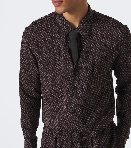Camicia Cassandre in seta con stampa - Saint Laurent - Modalova