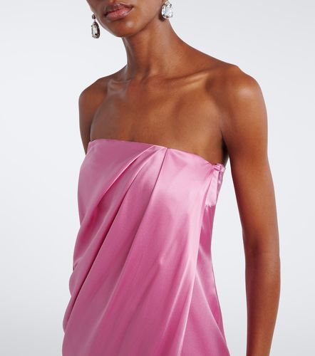 Draped strapless silk satin gown - The Sei - Modalova