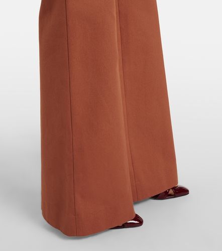 High-rise cotton canvas flared pants - Chloe - Modalova