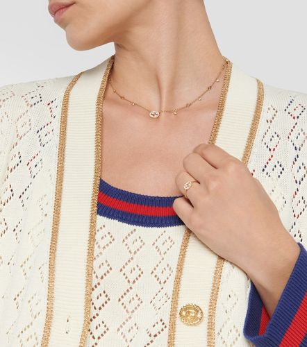 Collar Interlocking G de oro de 18 ct con diamantes - Gucci - Modalova