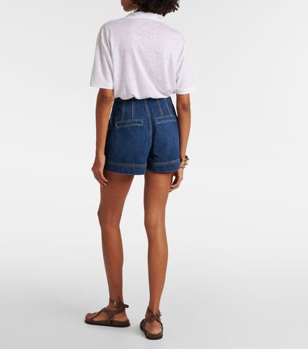 Shorts de tiro alto Jaffe de denim - Veronica Beard - Modalova