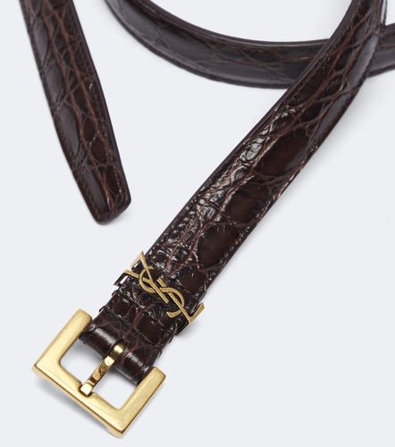 Cinturón Cassandre de piel grabada - Saint Laurent - Modalova