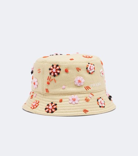 Cappello da pescatore in canvas con ricamo - Prada - Modalova