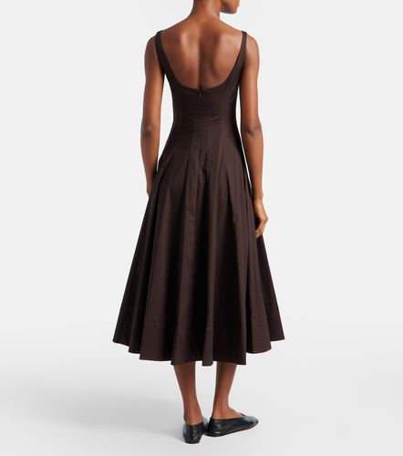 Vestido midi de algodón plisado - Staud - Modalova