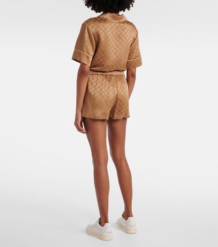 Gucci Shorts de satén con GG - Gucci - Modalova