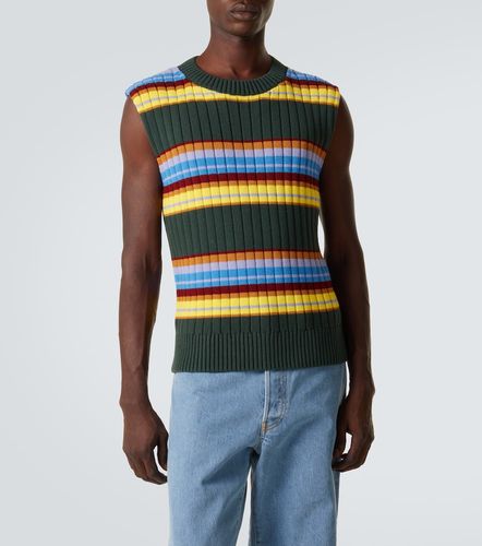 Chaleco de algodón y lana a rayas - Dries Van Noten - Modalova