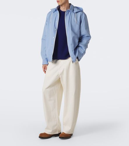 Striped cotton-blend poplin jacket - Sacai - Modalova