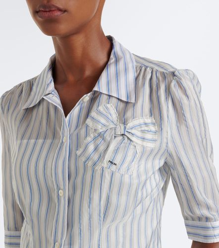Prada Striped bow-detail shirt - Prada - Modalova