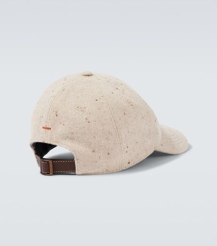 Herringbone wool and cashmere baseball cap - Brunello Cucinelli - Modalova