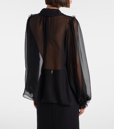 Ruffled sheer silk blouse - Dolce&Gabbana - Modalova