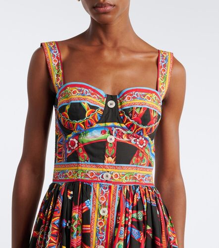Abito midi Carretto in cotone - Dolce&Gabbana - Modalova