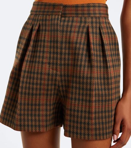 Shorts in lana e cotone a quadri - Max Mara - Modalova