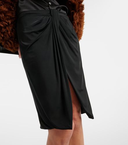 Falda midi de jersey drapeada - Tom Ford - Modalova
