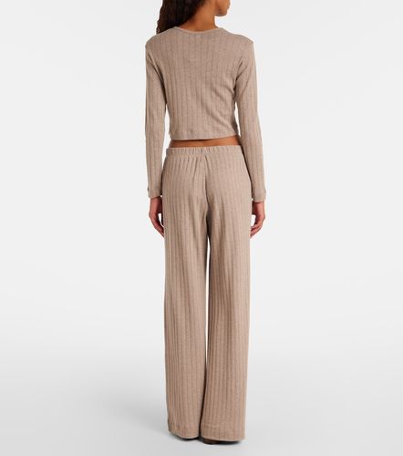 Pointelle cotton wide-leg pants - Leset - Modalova