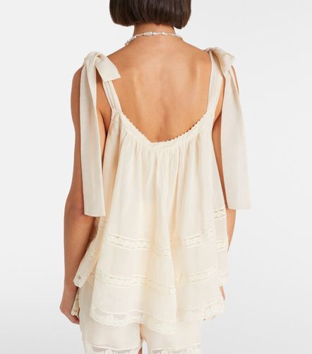 Top Awaken in cotone e seta con pizzo - Zimmermann - Modalova