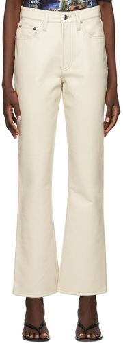Beige Relaxed Recycled Leather Trousers - AGOLDE - Modalova