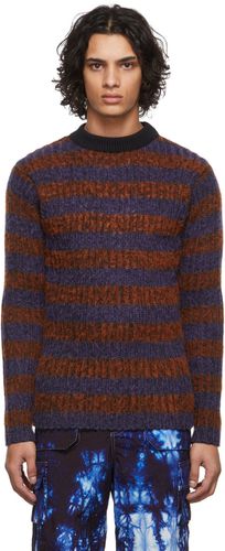 Orange & Purple Striped Mohair Sweater - AGR - Modalova