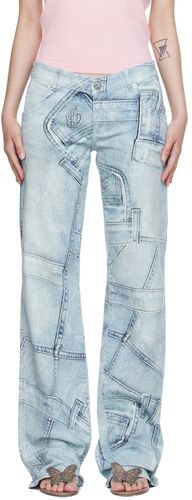Blumarine Blue Straight Jeans - Blumarine - Modalova