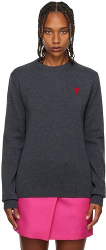 Gray Ami De Cœur Sweater - AMI Alexandre Mattiussi - Modalova