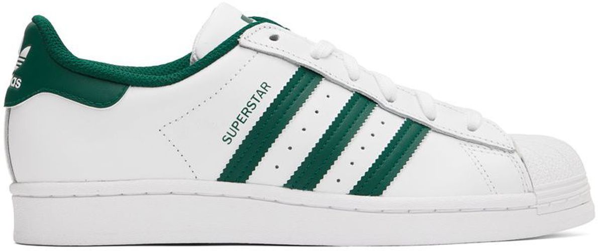 White & Green Superstar Sneakers - adidas Originals - Modalova