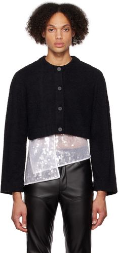 Eckhaus Latta Black Pile Cardigan - Eckhaus Latta - Modalova