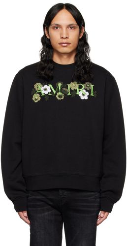 AMIRI Black Flower Sweatshirt - AMIRI - Modalova
