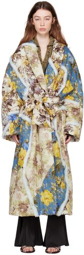 Blue Patch Flower Print Coat - Acne Studios - Modalova