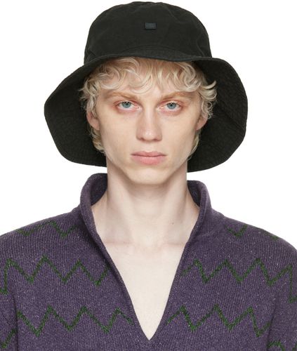 Black Embroidered Bucket Hat - Acne Studios - Modalova