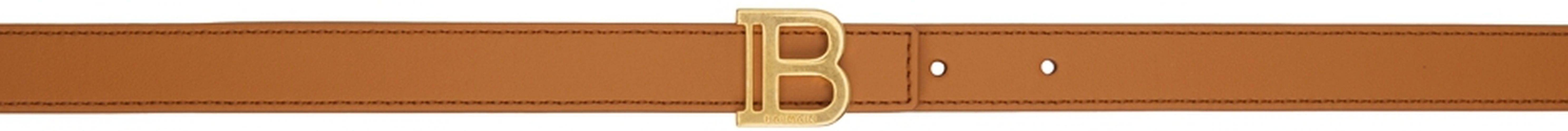 Balmain Tan Leather B Belt - Balmain - Modalova