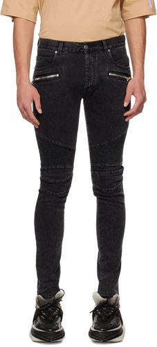 Balmain Black Paneled Jeans - Balmain - Modalova