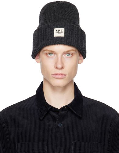 A.P.C. Gray Rolled Brim Beanie - A.P.C. - Modalova
