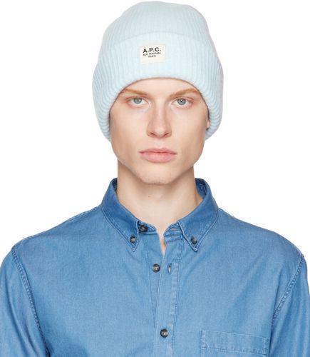 A.P.C. Blue Rolled Brim Beanie - A.P.C. - Modalova