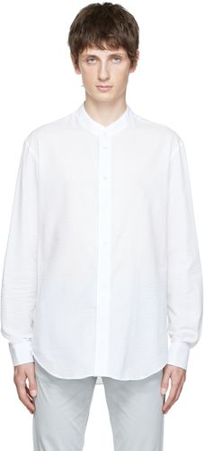 White Band Collar Shirt - Giorgio Armani - Modalova