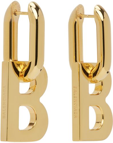 Balenciaga Gold XS B Chain Earrings - Balenciaga - Modalova