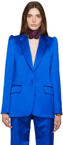 Blue Notched Lapel Blazer - Dries Van Noten - Modalova