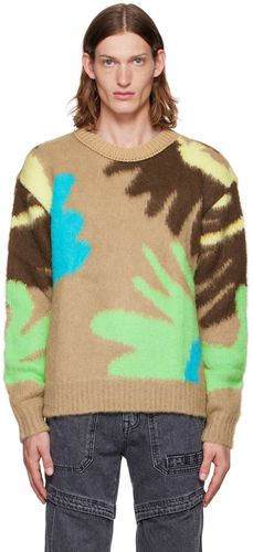 Beige & Green Flower Sweater - Andersson Bell - Modalova