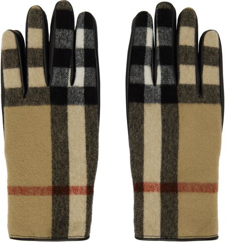 Tan & Black Vintage Check Gloves - Burberry - Modalova