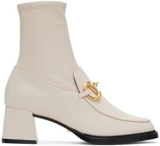 Gucci Off-White Horsebit Boots - Gucci - Modalova