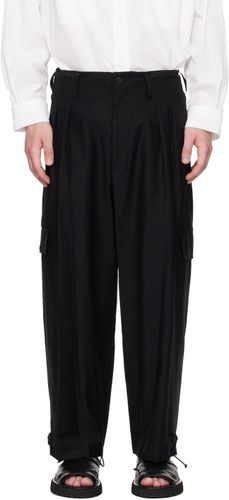 Black Darted Cargo Pants - Yohji Yamamoto - Modalova