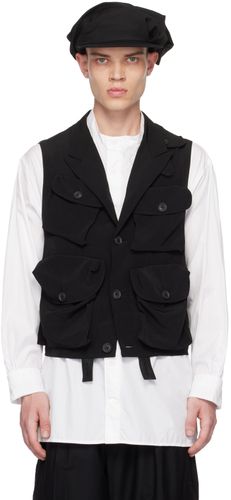 Black Peaked Lapel Vest - Yohji Yamamoto - Modalova