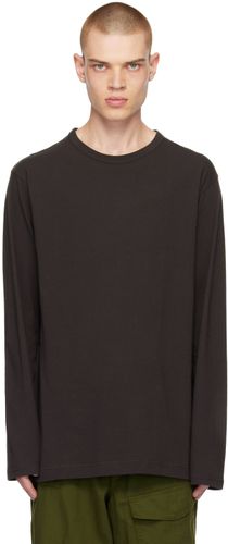 Gray Crewneck Long Sleeve T-Shirt - Yohji Yamamoto - Modalova