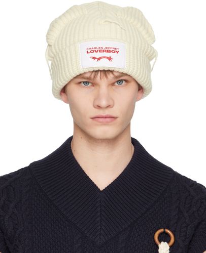 Off-White Chunky Ears Beanie - Charles Jeffrey Loverboy - Modalova