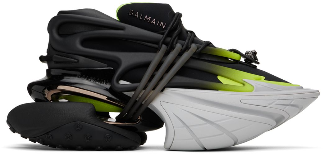Black & Green Fluorescent Unicorn Sneakers - Balmain - Modalova