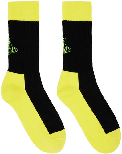 Black & Yellow Sporty Socks - Vivienne Westwood - Modalova