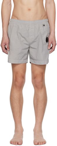 Gray Garment-Dyed Swim Shorts - C.P. Company - Modalova
