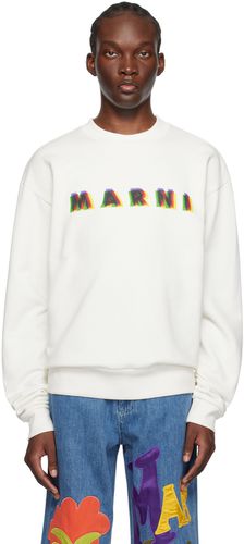 Marni Off-White Printed Sweatshirt - Marni - Modalova