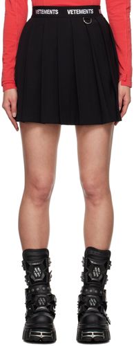 VETEMENTS Black Pleated Miniskirt - VETEMENTS - Modalova