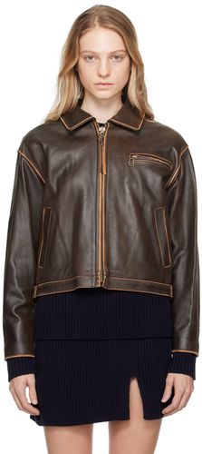 Classic Leather Jacket - OPEN YY - Modalova