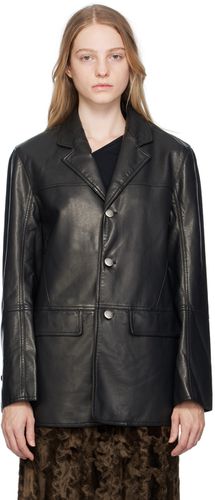 Paneled Faux-Leather Jacket - lesugiatelier - Modalova