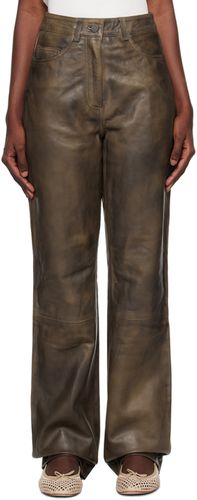 Brown Leather Pants - REMAIN Birger Christensen - Modalova